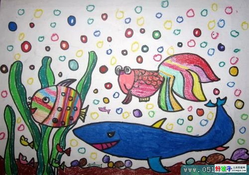 儿童水彩画海底世界02