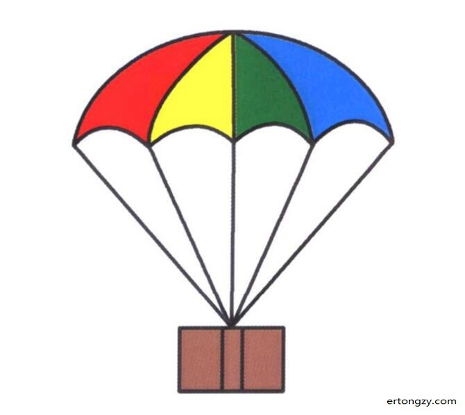 降落伞简笔画画法(分步),降落伞简笔画图片