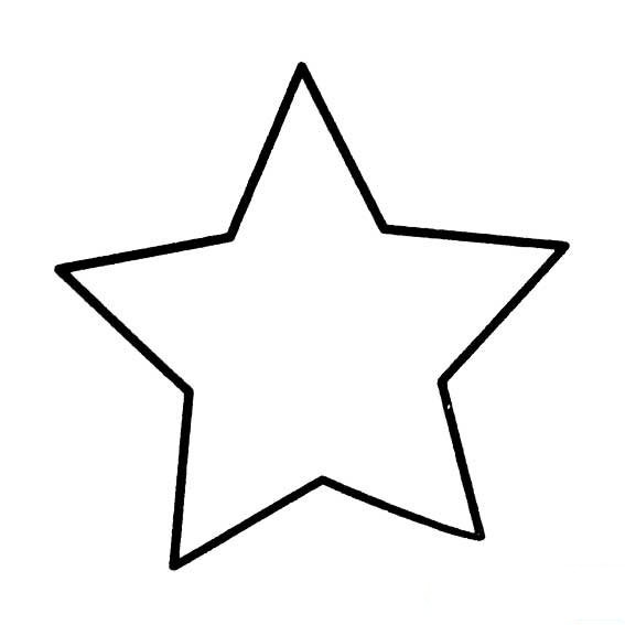 素材,简单易画的五角星,教你 学画五角星,怎么画五角星,空心五角星的