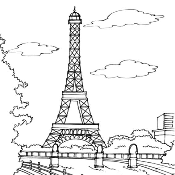巴黎铁塔怎么画