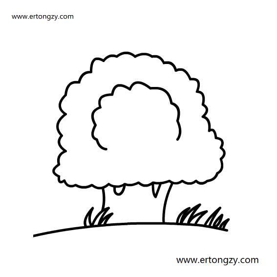 简笔画大全画大树的简单画法,画法