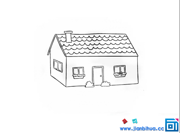 漂亮的房子简笔画幼儿简笔画(三)简笔画幼儿简笔画画房子的 图画作品