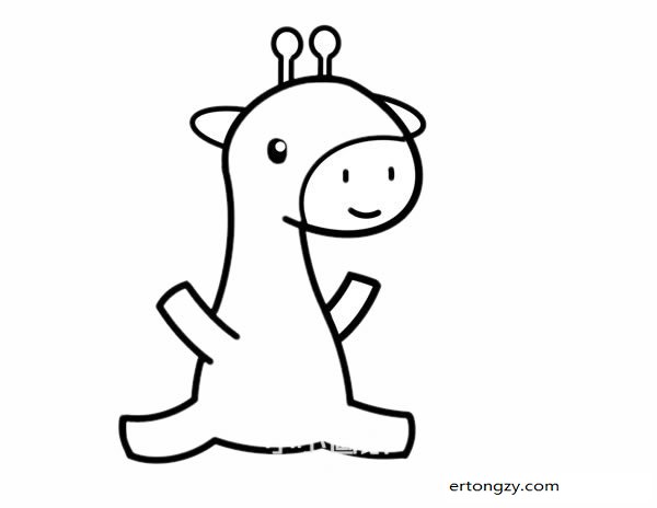 今天给大家讲解的是儿童学画卡通长颈鹿简笔画的画法步骤图解教程