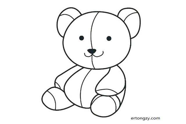 本文给大家讲解的是儿童学画泰迪熊玩具简笔画的画法步骤图解教程