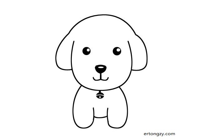 动物简笔画 导读:本文给大家讲解的是儿童学画卡通小狗简笔画的画法