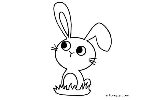 简单六步画出小兔子简笔画_动物简笔画_ertongzy.com