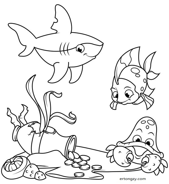 海底世界简笔画之四款可爱的珊瑚鱼