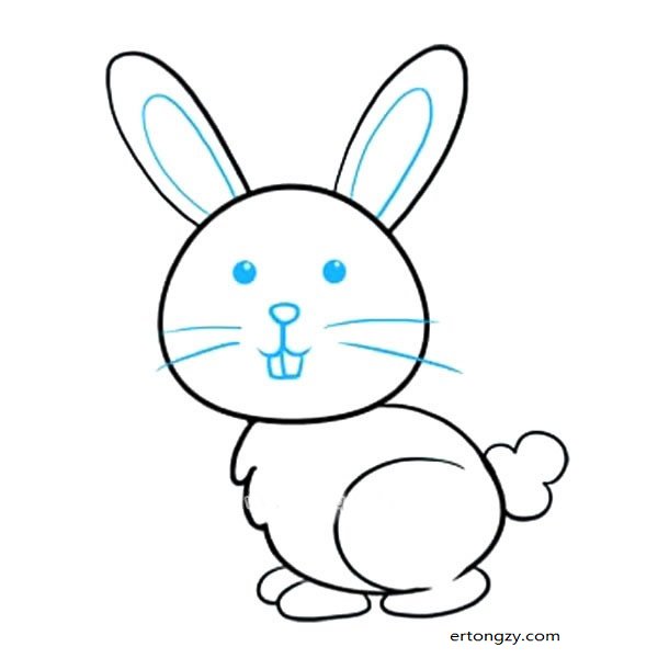 简单十步画出小兔子简笔画步骤图_动物简笔画