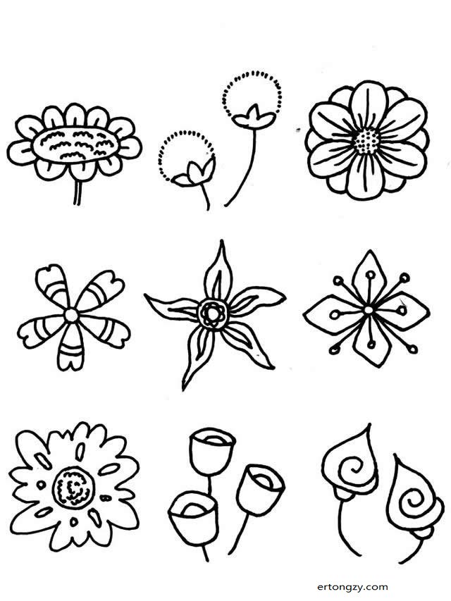 学习资源 儿童绘画 儿童简笔画大全 植物简笔画 花朵简笔画