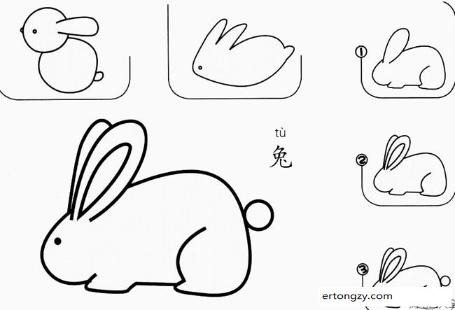 兔子怎么画简笔画图片