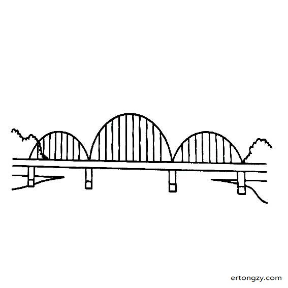 画一座横跨大河的桥